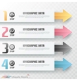 Modern infographics options banner with arrows Modern infographics options banner with arrows vector image