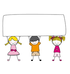 Happy kids vector image