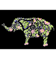 Floral designer elephant vector image