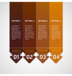 Brown Color Origami Style Number Options Banner vector image