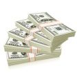 Packs of dollars vector image