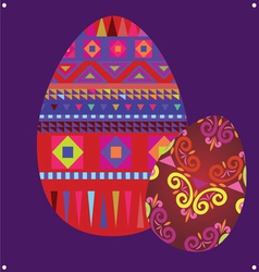 Ornamental easter eggs vector image