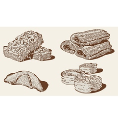Pastry set vector image