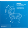 Gears blueprint background vector image