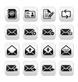 Email mailbox buttons set vector image