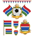Gambia flags vector image