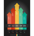 Colorful number options banner template vector image