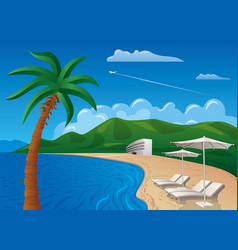 Beach resort journey vector image