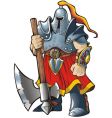 Knight with an axe vector image