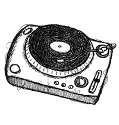 Scribble series - turntable vector image