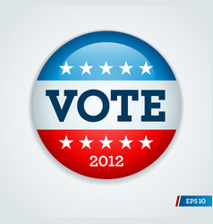 Vote 2012 button vector image