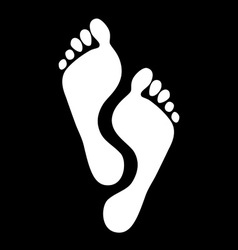 Footprints vector image