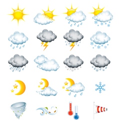 Weather icons vector image