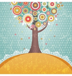 Tree with flowers vector image
