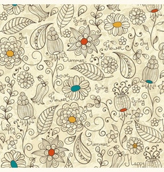 Seamless floral pattern vector image