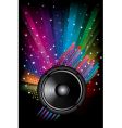 Rainbow disco background vector image