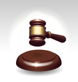 Wooden gavel as justice services symbol vector image