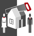 Illuctration about division of property vector image