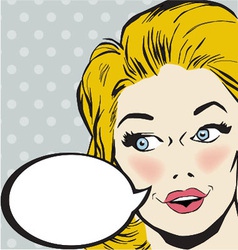 Vintage woman vector image