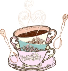 Tea time vector image