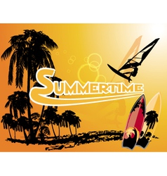 Summertime background vector image