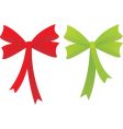 Red an green bow illustration vector image