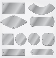 Metal plates vector image