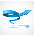 Blue spiral arrow 3D vector image