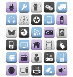 Multimedia buttons vector image