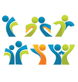 Abstract sportive people vector image