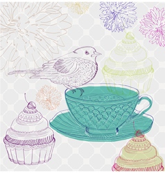 Tea time vector image