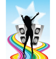 Disco time vector image