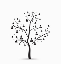 Tree with human vector image