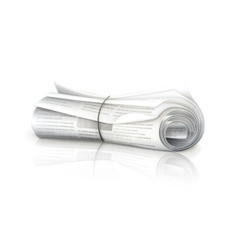 Rolled Newspaper vector image