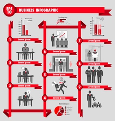 Business infographic vector image