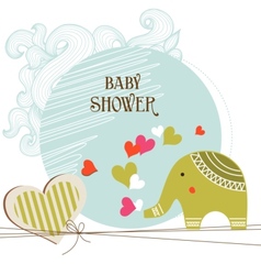 Baby shower card template vector image