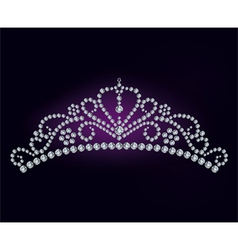 Diamond tiara vector image
