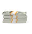Banknotes stack vector image