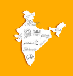 Indian Map vector image