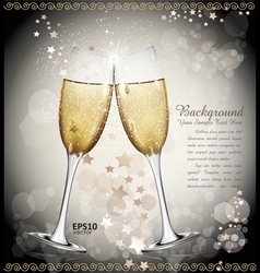 Glass of champagne vector image
