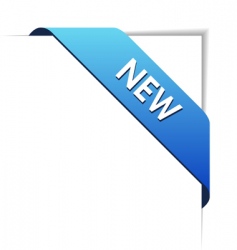 New blue corner business ribbon vector image