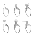 Touchscreen gesture vector image