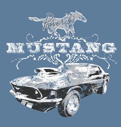 American classic sport car vector image