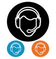 Call center operator vector image
