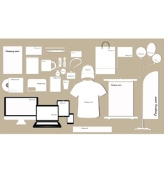 Corporate identity template design vector image