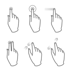 Touchscreen gesture vector image