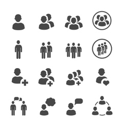 People icon set People icon set vector image