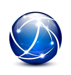 Communication globe icon concept vector image