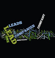 Lead companies features to consider text Lead companies features to consider text vector image