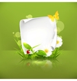 Spring frame green vector image
